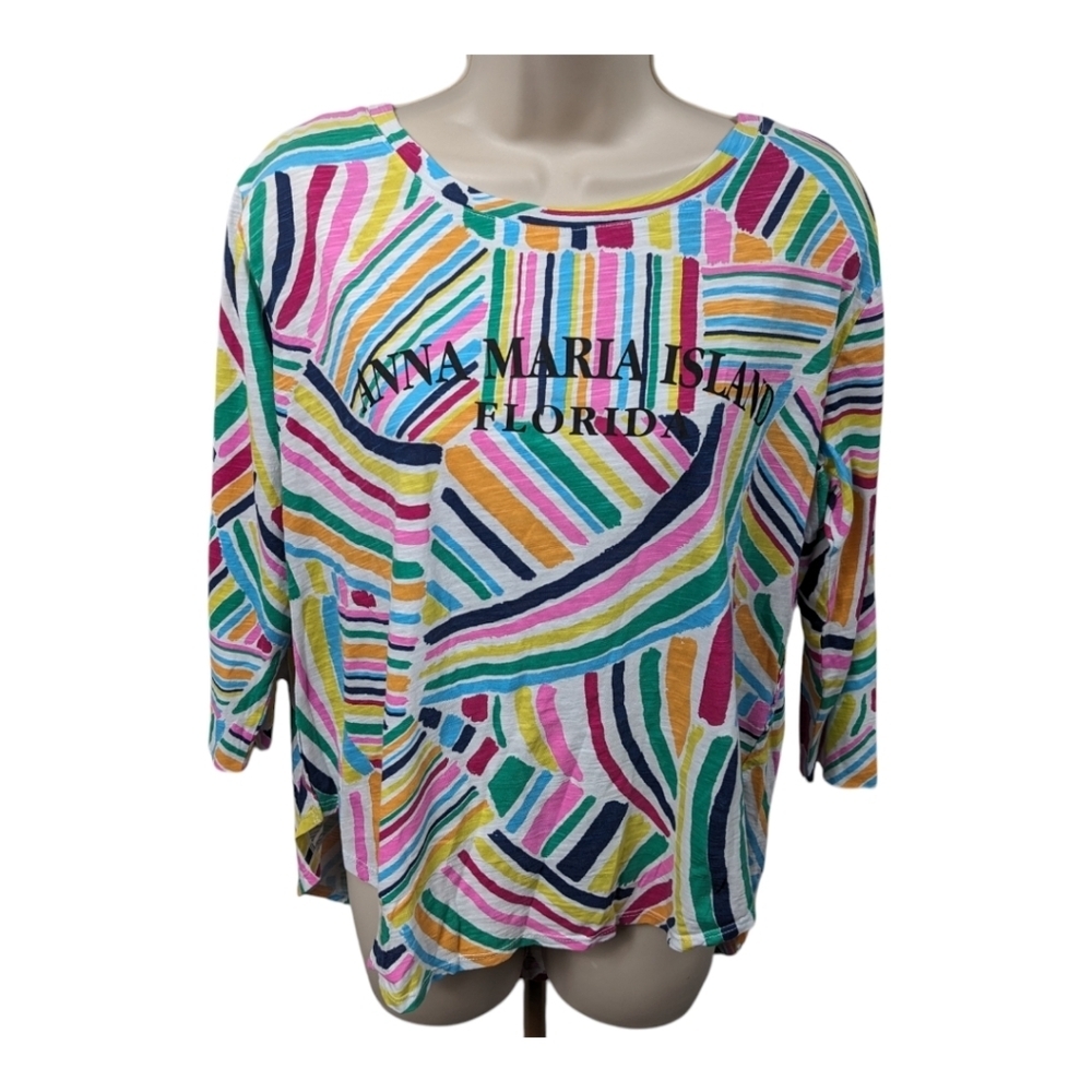 Fresh Produce Vibrant Multicolor Long Sleeve Tee